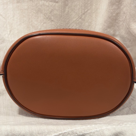 Marc Jacobs Renegade Color Blocked Brown Leather Bucket Bag Crossbody - Picture 12 of 16